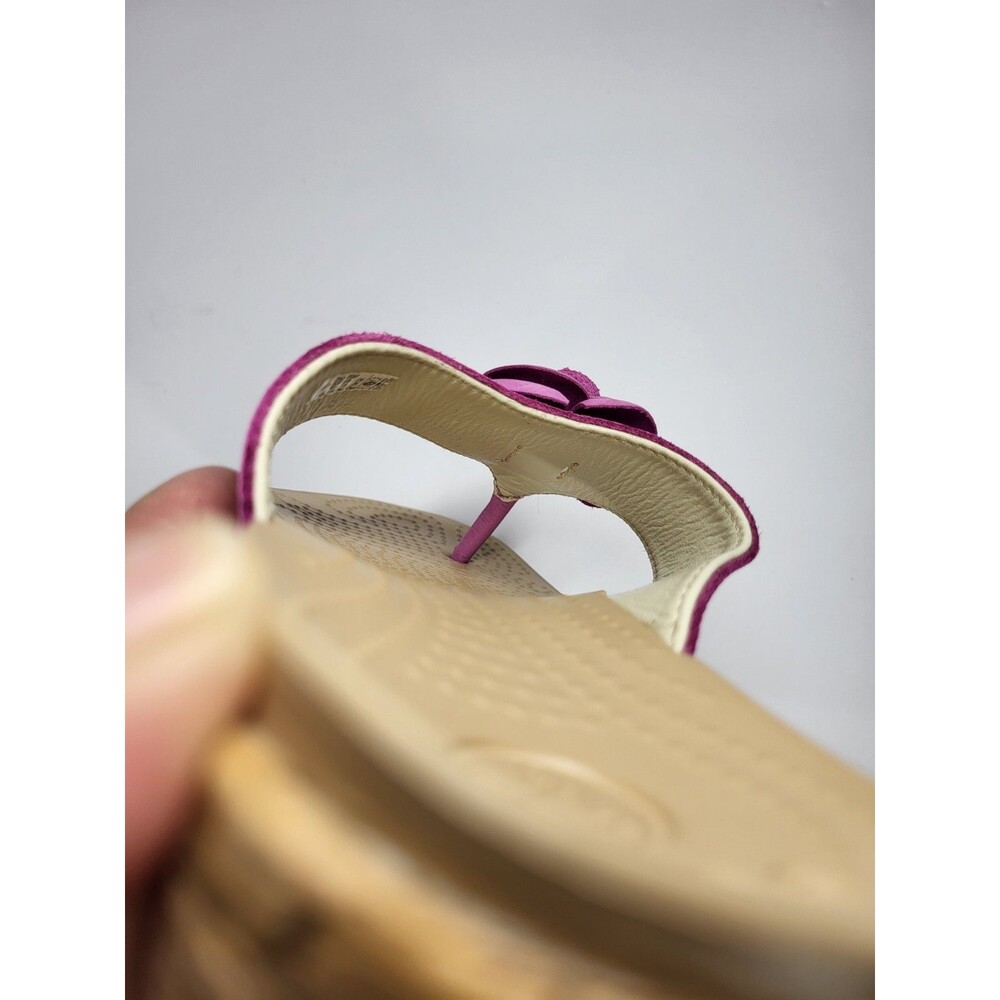 Crocs A-Leigh Floral Suede Slide-On Thong, Size 9 - Picture 5 of 11